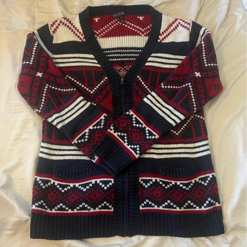 Zippered Knit Sweater